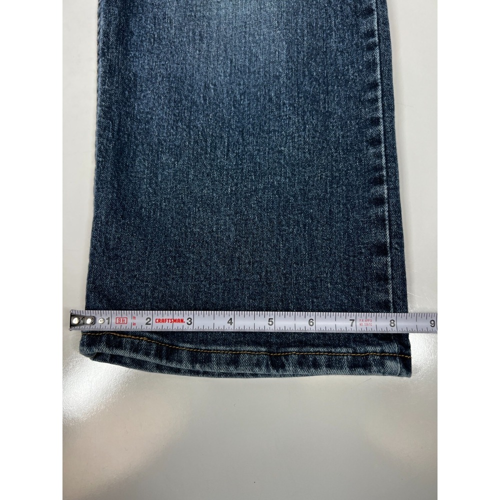 Wrangler Dark Wash Relaxed Fit Cotton Polyester Jeans Work Christmas Mens 36x30 - Picture 10 of 12